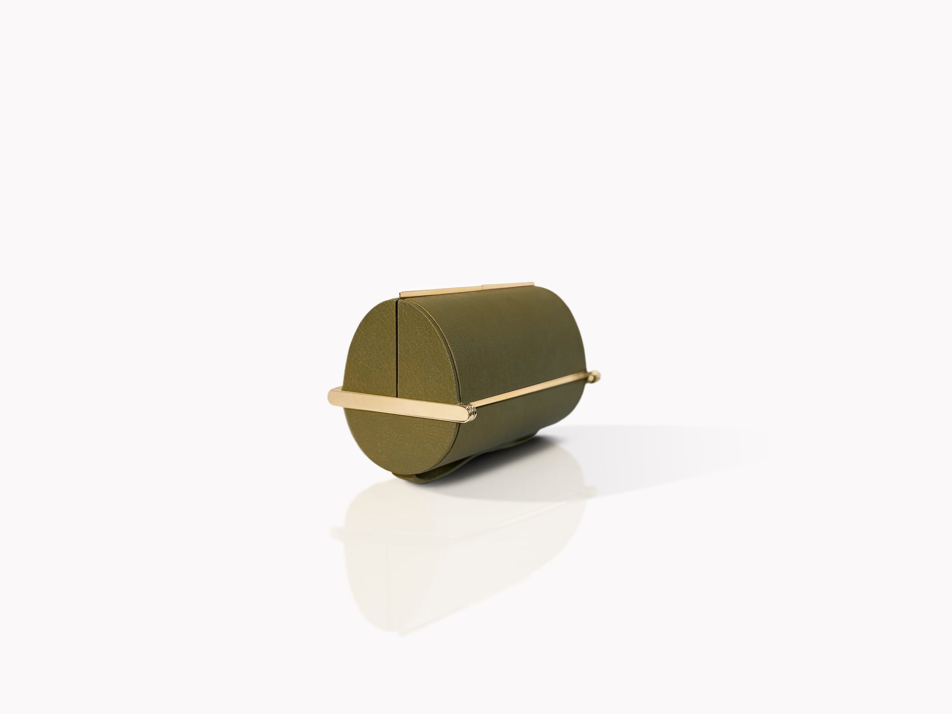 Supervea Clutch in Moss Chèvre Leather
