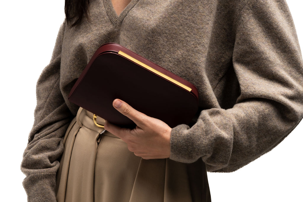 Rio Clutch in Cremisi Calf Leather