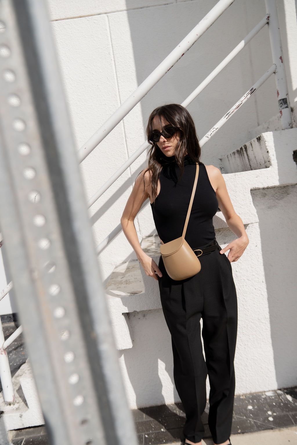 Florero Bag in Almond Calf Leather