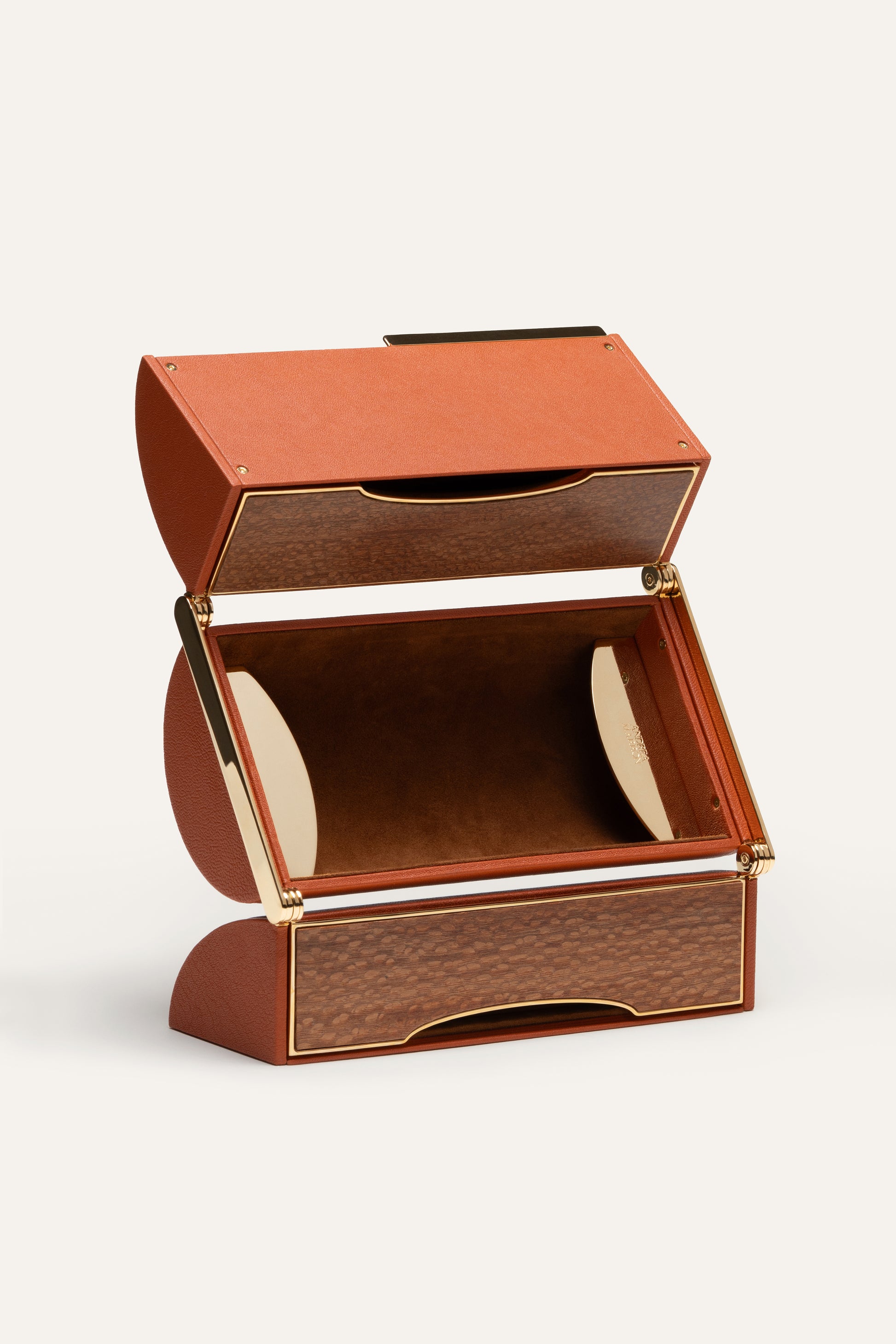 Supervea Clutch in Teracotta Chèvre