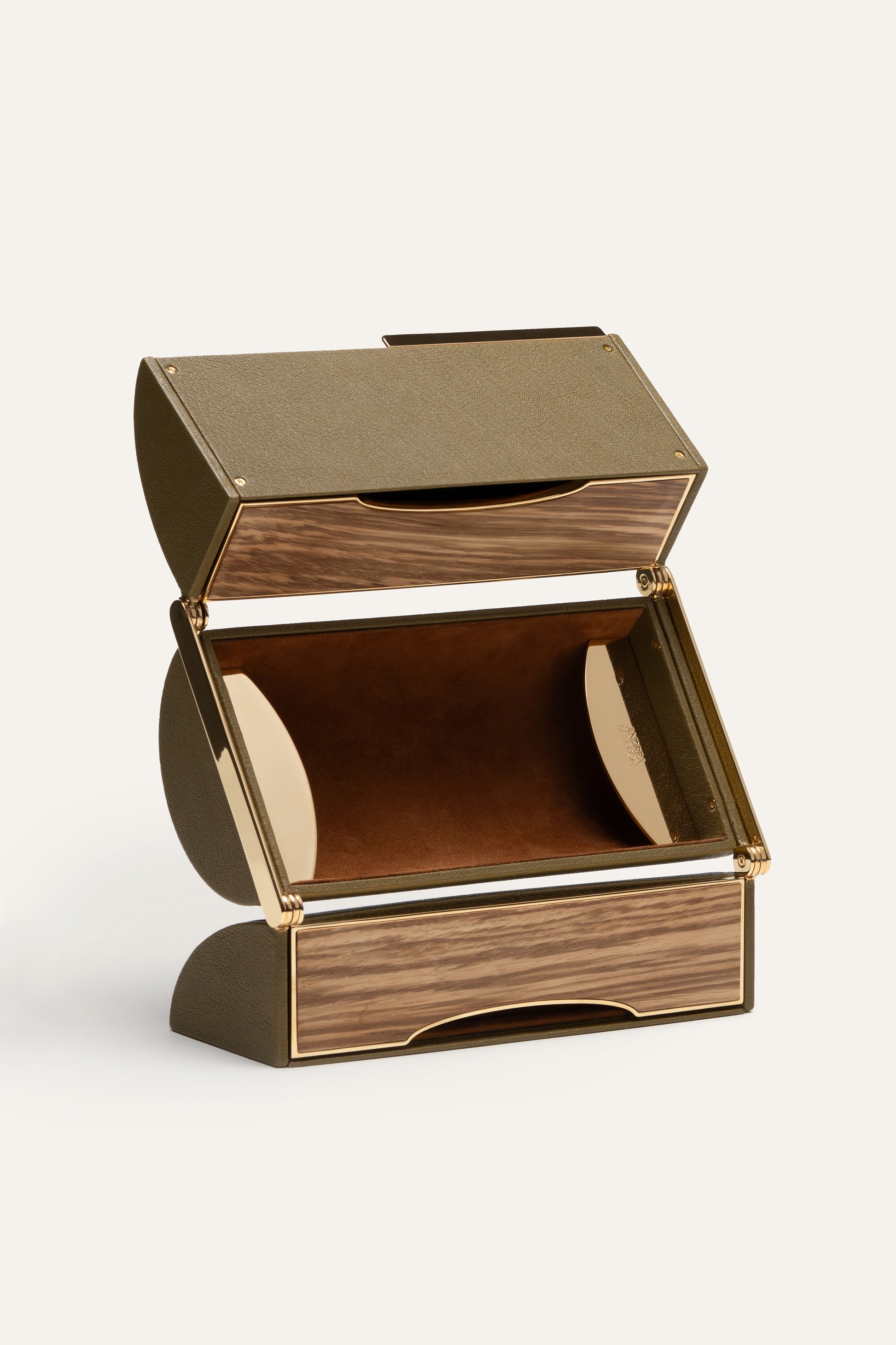 Supervea Clutch in Moss Chèvre Leather