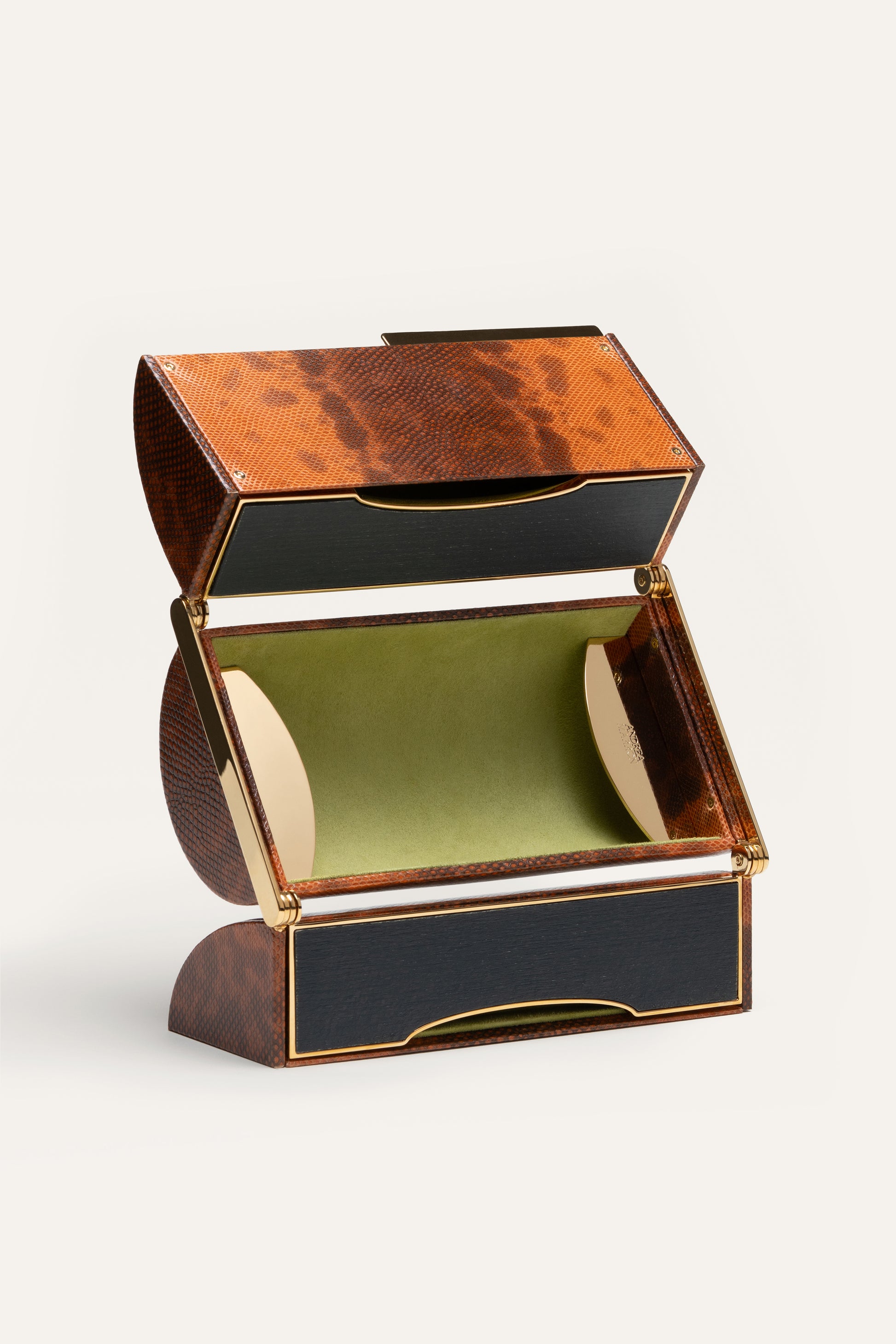 Supervea Clutch in Auburn Snakeskin