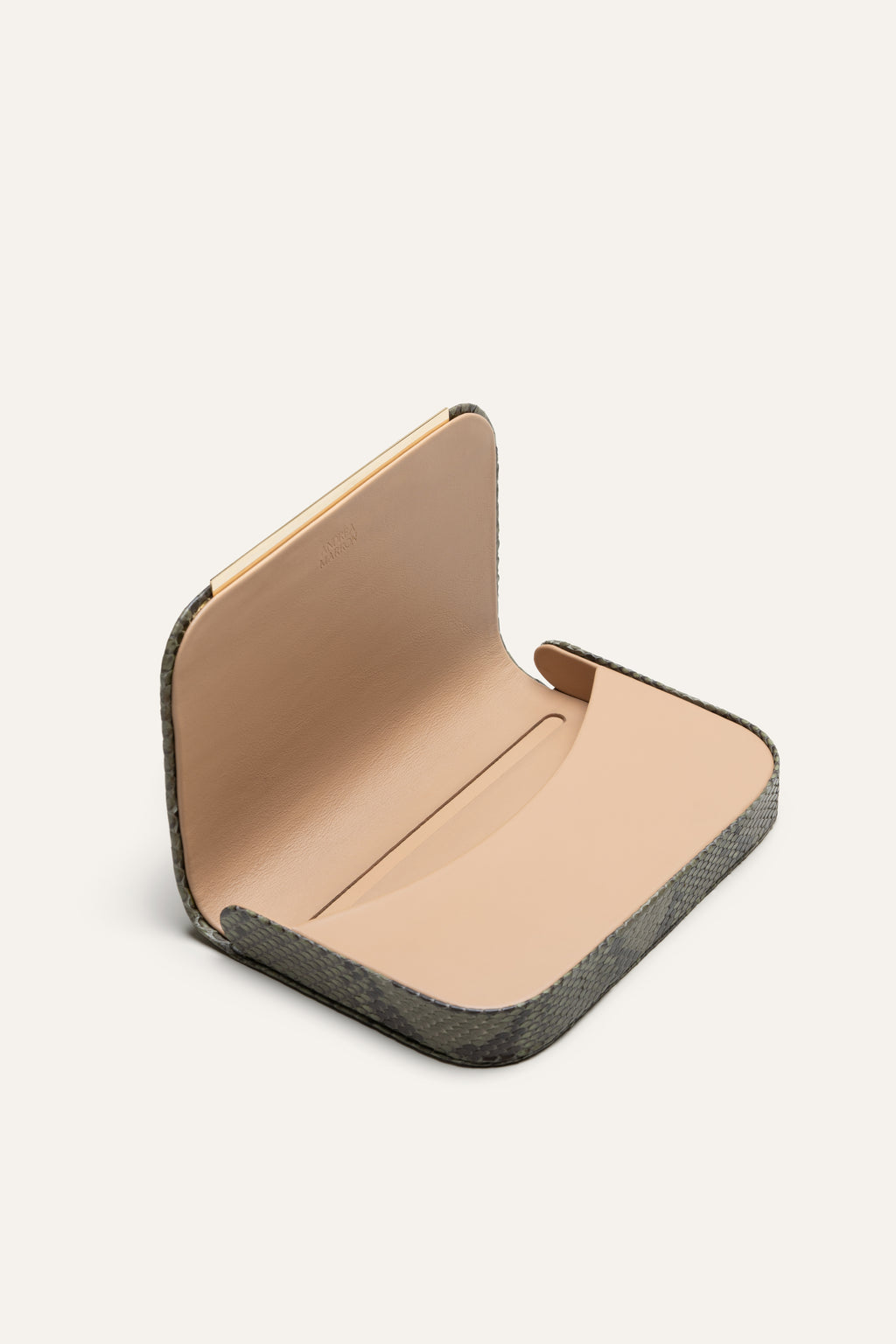 Rio Clutch in Moss Python Leather