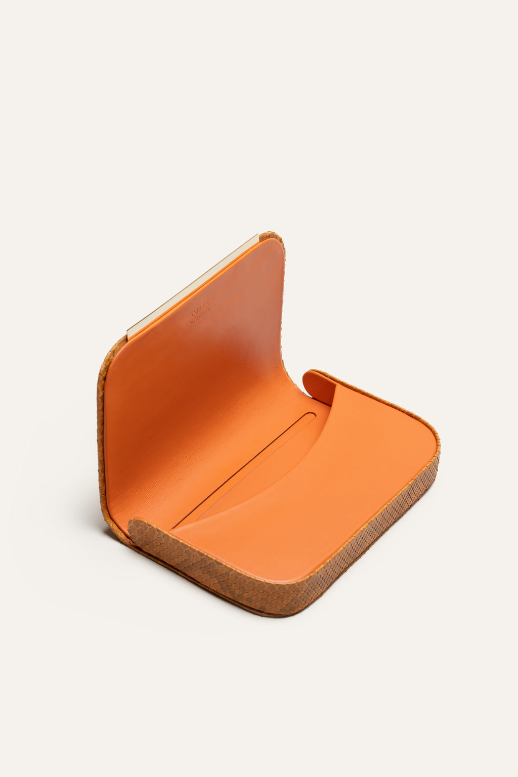 Rio Clutch in Persimmon Python