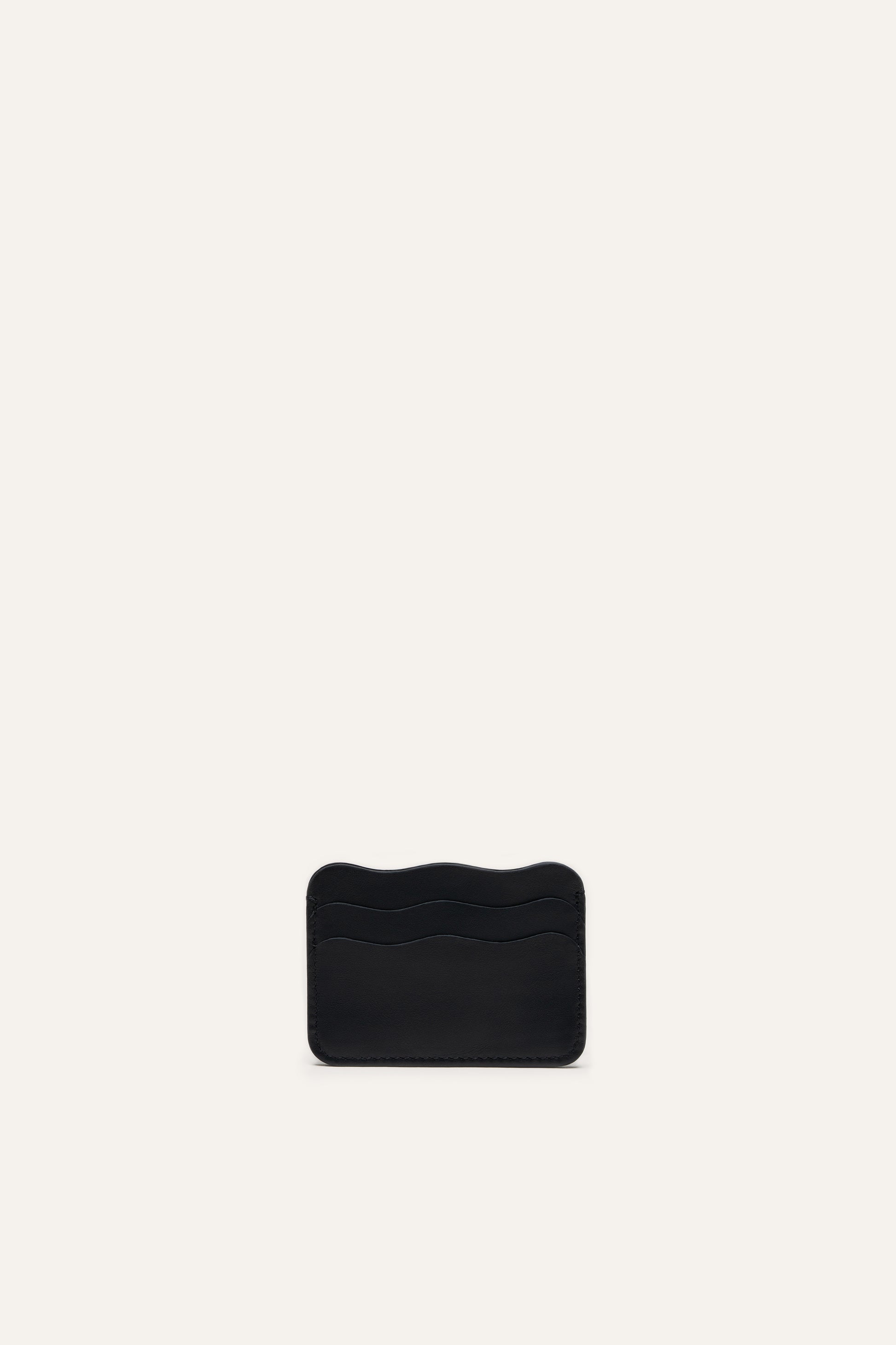 Mer Cardholder in Black Calf Leather