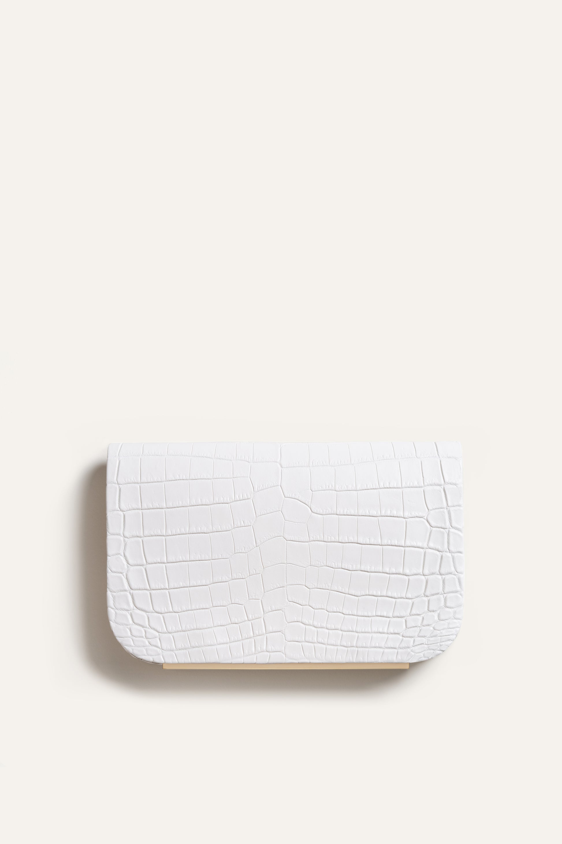 Rio Clutch in Ivory Alligator