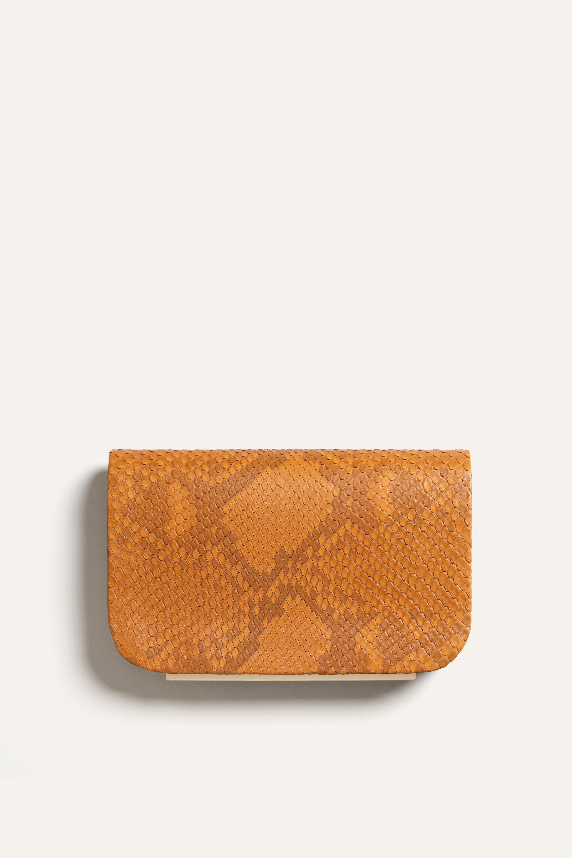Rio Clutch in Persimmon Python