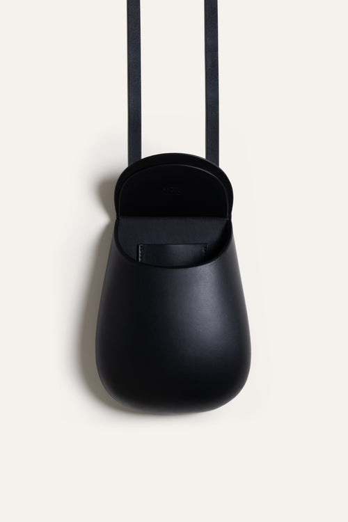 Florero Bag in Black Calf Leather