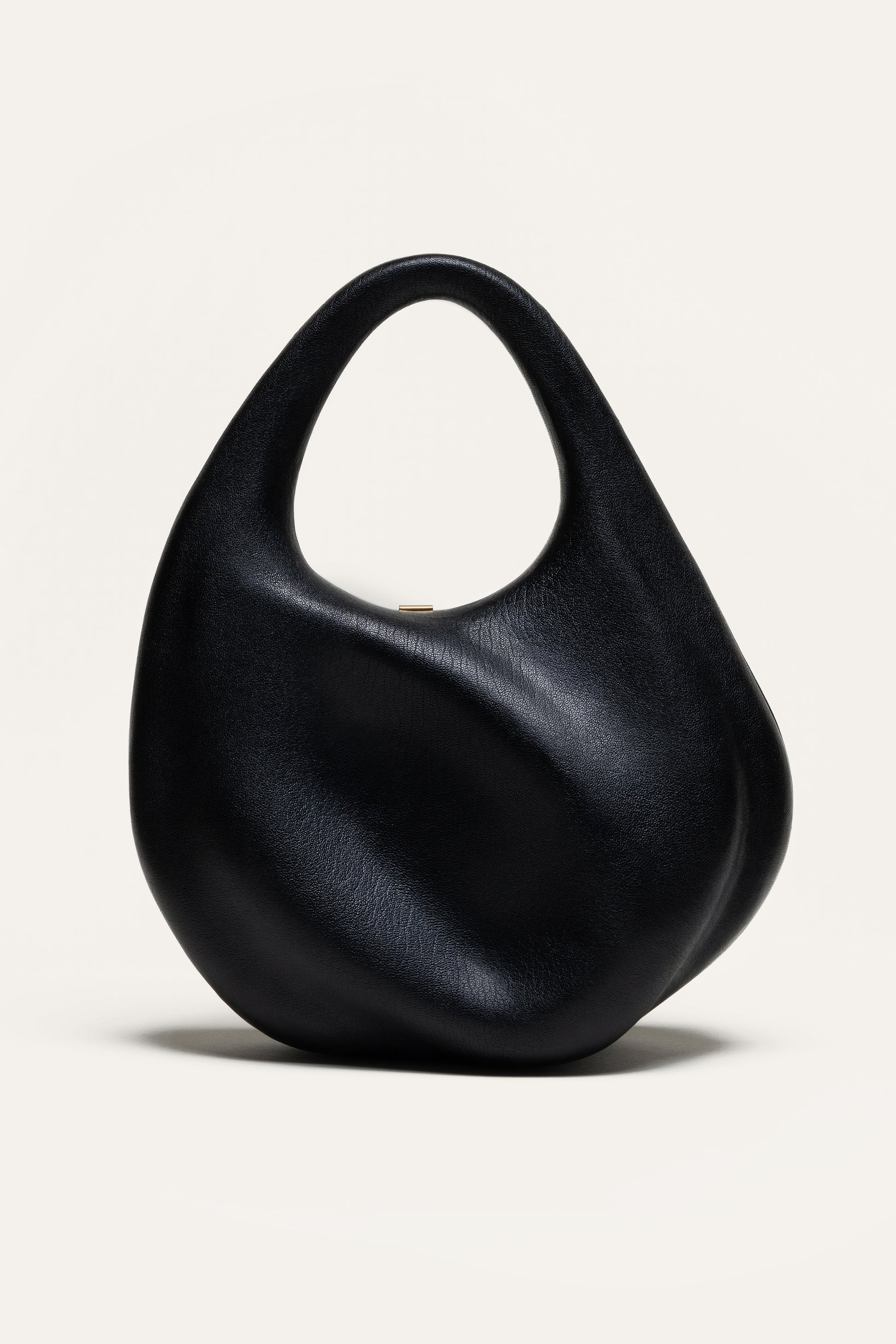 Fourier Top Handle in Black Chèvre