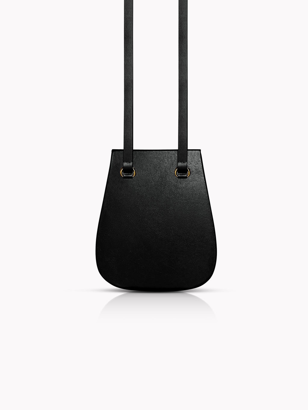 Large Florero Bag in Black Calf Leather
