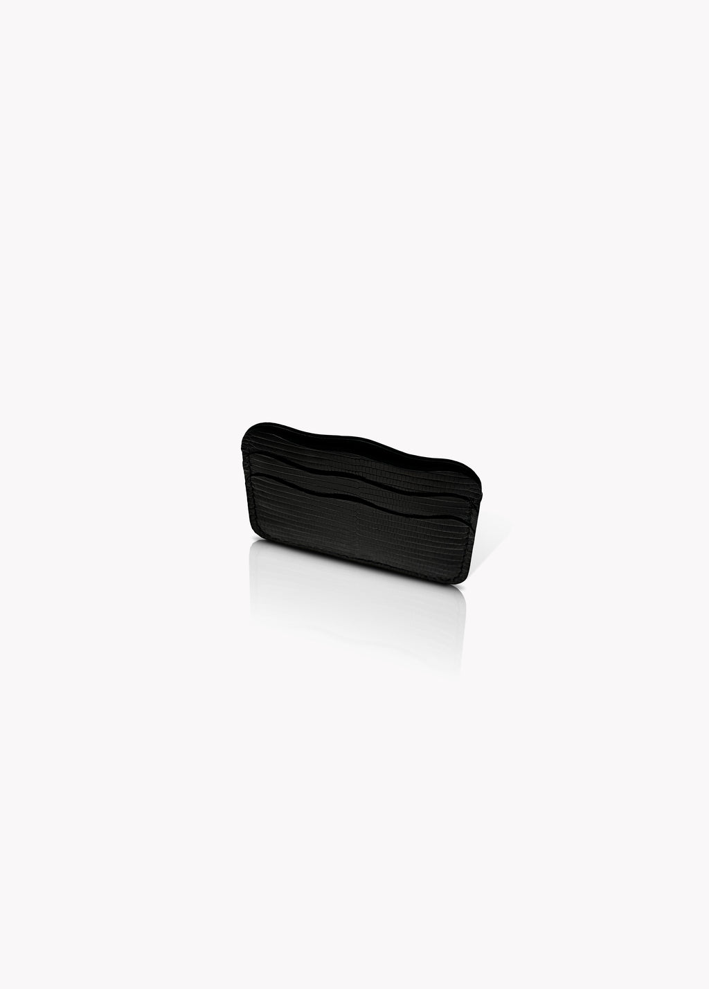 Mer Cardholder in Black Lizard
