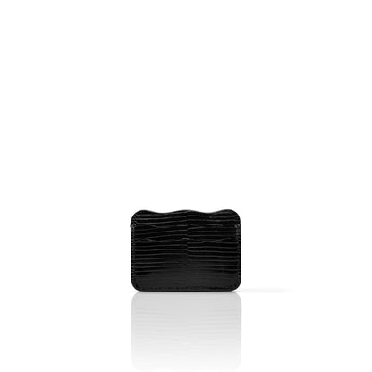 Mer Cardholder in Black Lizard