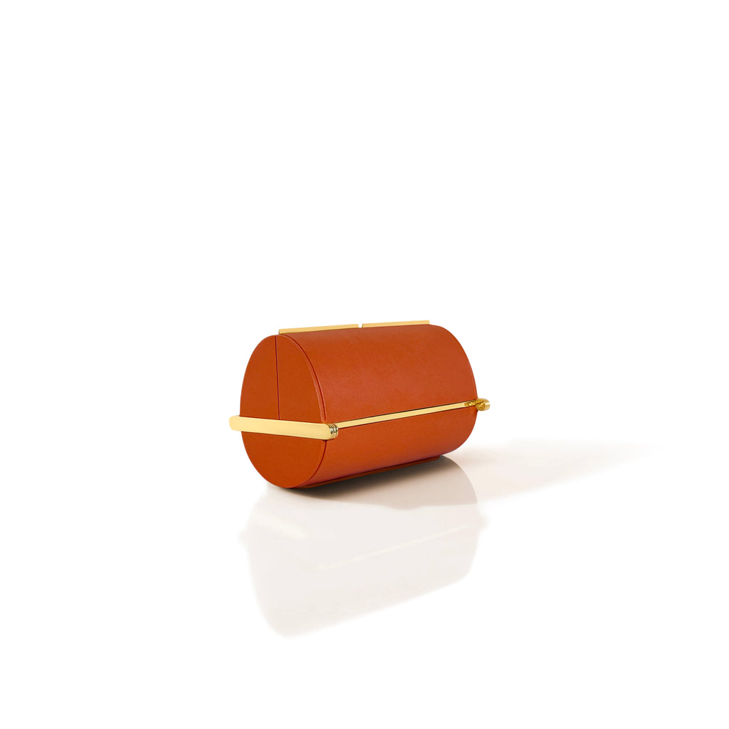Supervea Clutch in Teracotta Chèvre