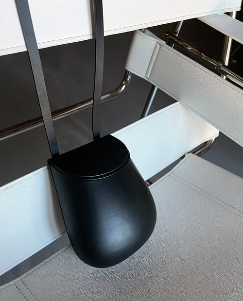 Florero Bag in Black Calf Leather