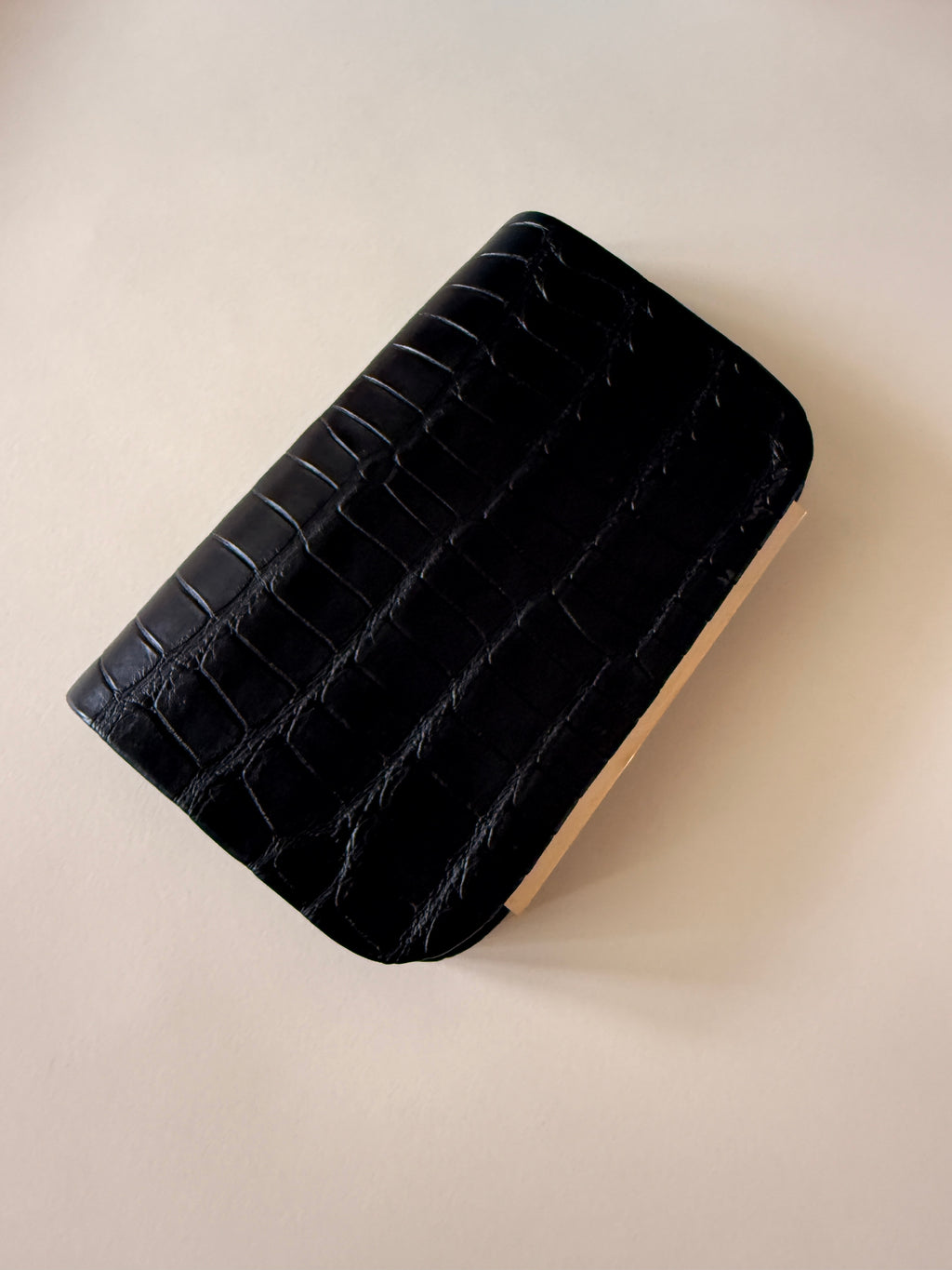 Rio Clutch in Black Alligator