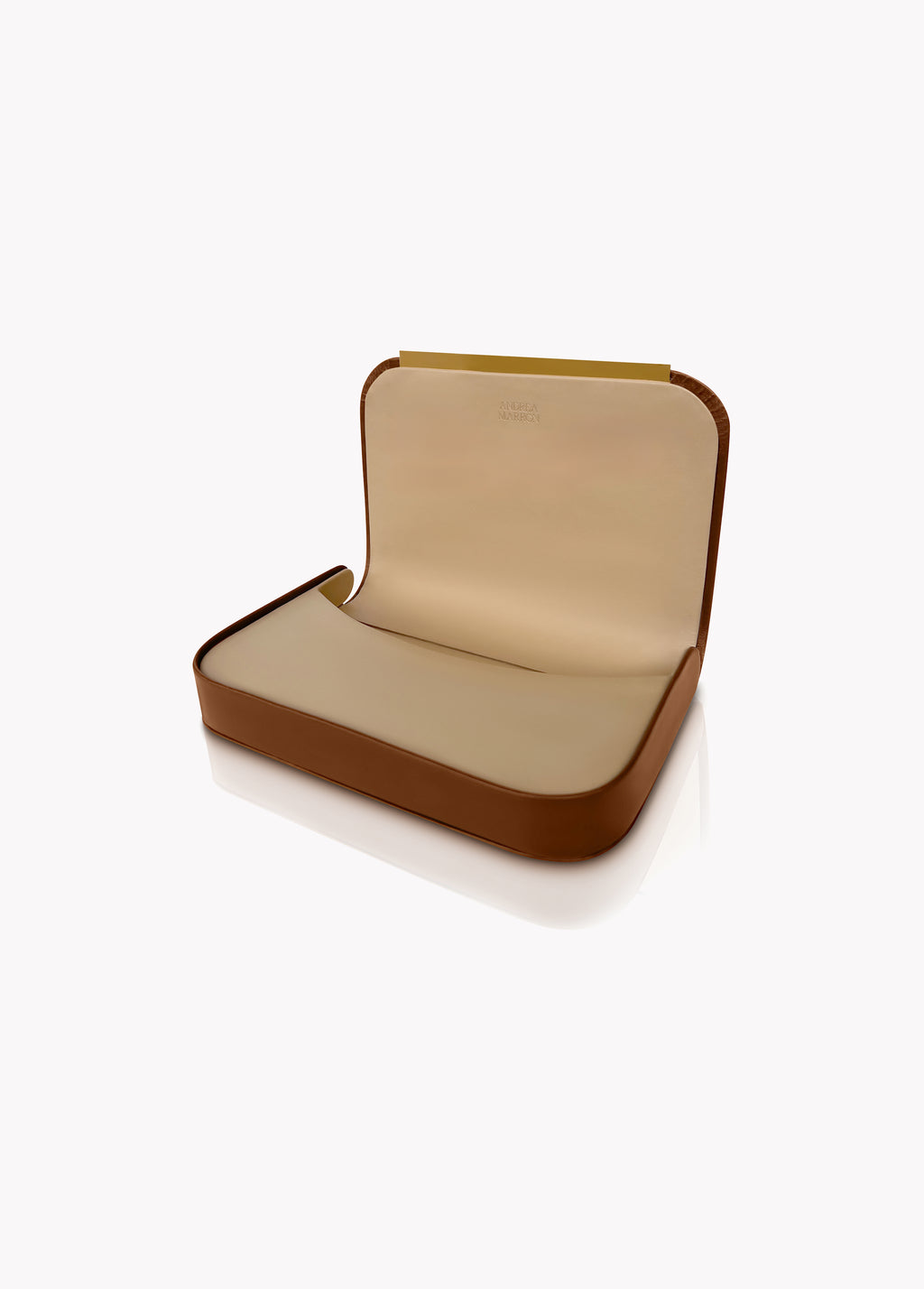 Rio Clutch in Brown Box Calf Leather